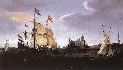VROOM, Hendrick Cornelisz. Hollandse schepen in de Sont oil painting artist